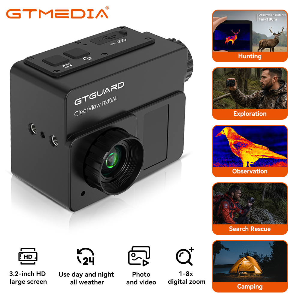 Thermal Scope Night Vision Monocular - GTGUARD B215AL Thermal Imaging Sight Scope
