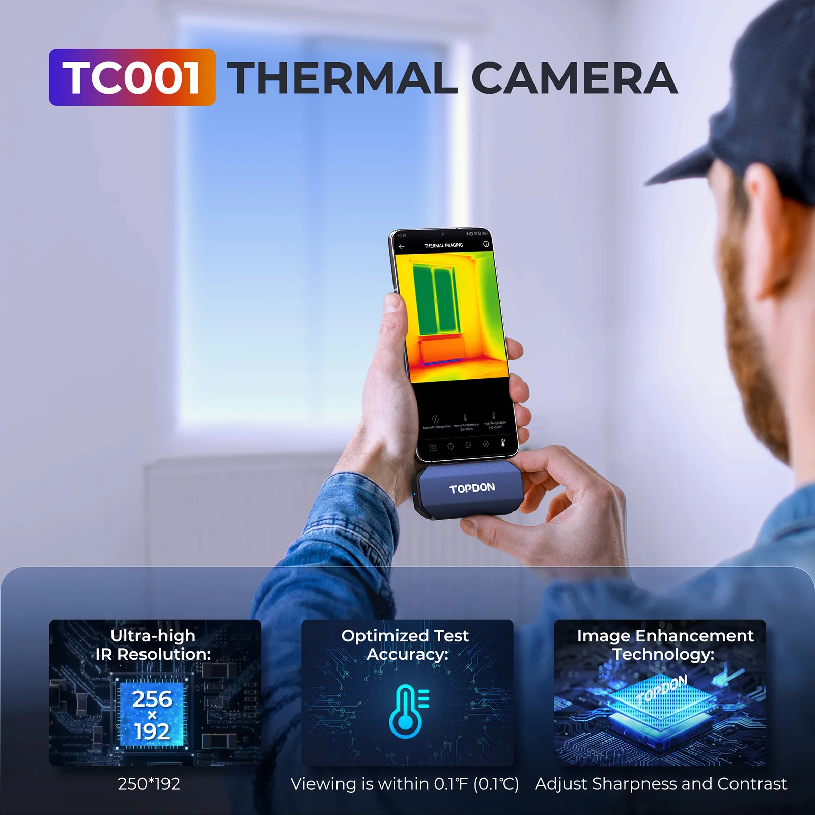 TOPDON TC001 256x192 High Reso - Topdon Tc001 Thermal Camera 评论和价格